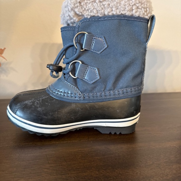 Sorel Waterproof Snow Boots Blue/black Fleece Lining Size 11 - Picture 6 of 9